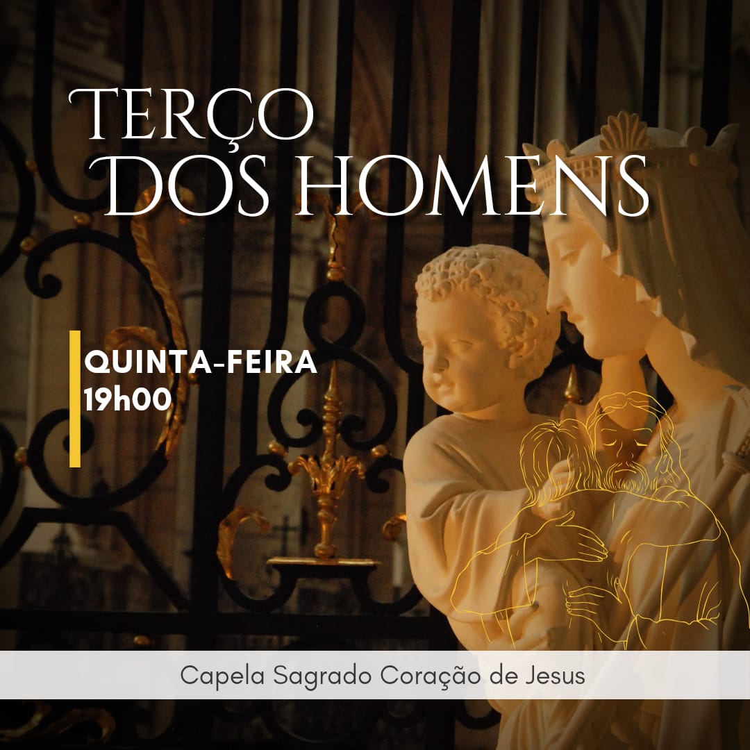Terço dos homens na capela do coração de Jesus toda quinta-feira