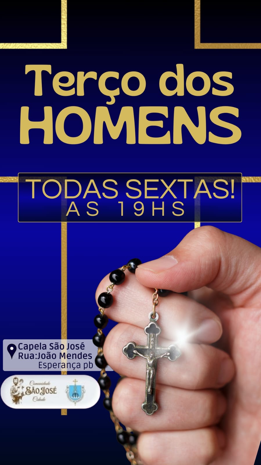 Terço dos homens na capela de São José esperança PB